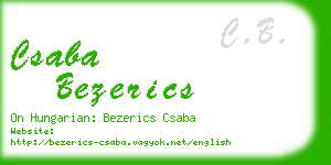 csaba bezerics business card